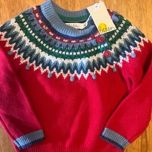 Baby Boden Fun Fairisle Yoke Sweater